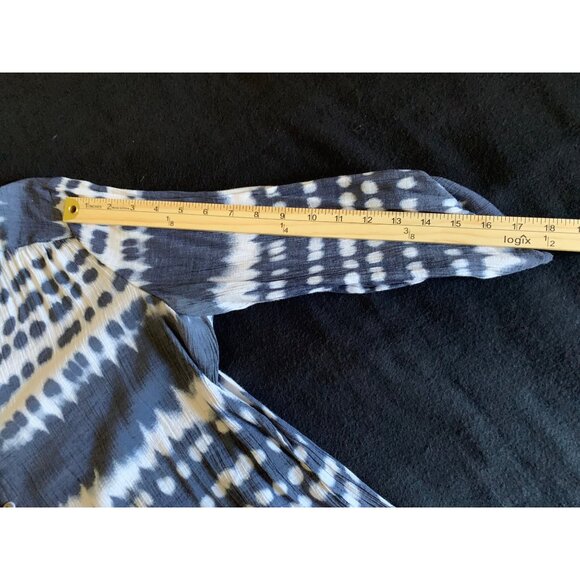 Lee Womens XLarge Tie-Dye Long Sleeve Blouse Polyester/Rayon - Picture 7 of 8